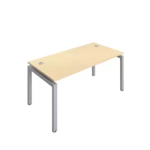 Image of Telescopic 1 Person Bench 1600 X 800 Cable Port Maple - Silver