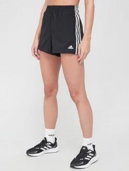 Image of Adidas 3 Stripe Woven Shorts - Black