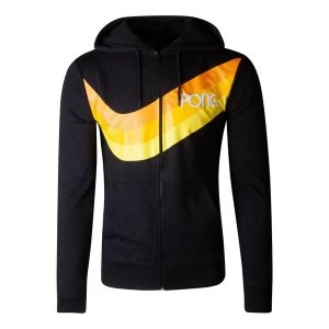 Image of Atari - Pong Wave Stripe Mens Medium Hoodie - Black