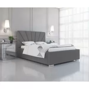 Image of Khuduro Bed Single Plush Velvet Grey