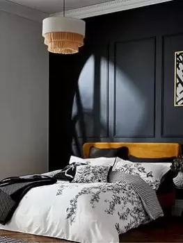 Image of Ted Baker Elegance Floral Border Duvet Cover 100% Cotton - Sk