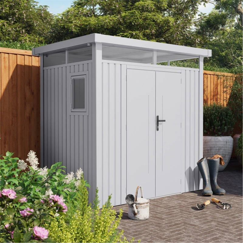 Image of Store More Lotus Titan Pent Metal Shed Black unisex 8x5ft