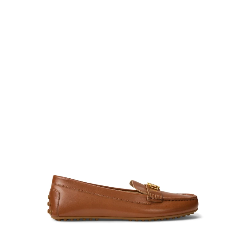 Image of Lauren by Ralph Lauren Barnsbury Driver Shoe Womens Lauren Tan female 8 (42)