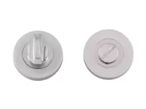Image of Eclipse 63591 PCP/SCP Thumbturn & Release Satin/Chrome Dual Finish Plate