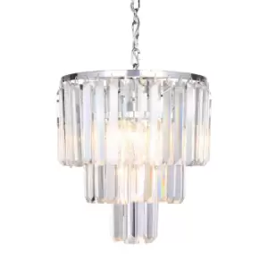 Image of Amedeo Pendant Ceiling Light, Chrome, Glass, 4x E14