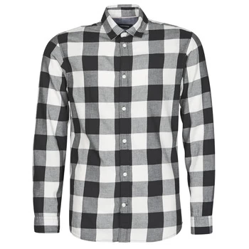 Image of Jack Jones JJEGINGHAM mens Long sleeved Shirt in White - Sizes XXL,S,M,L,XL