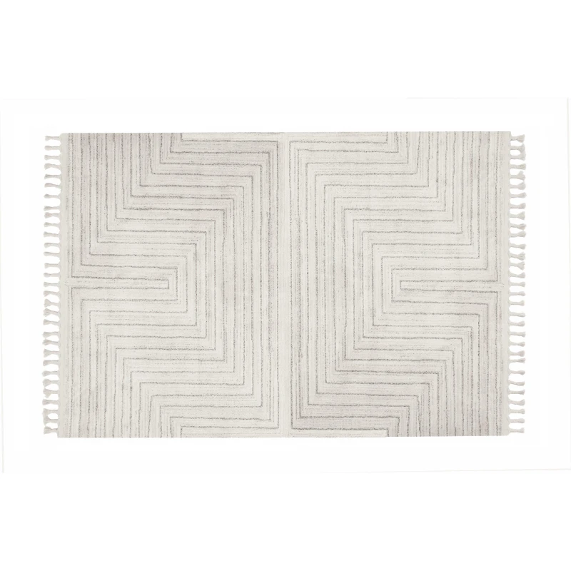 Image of Esselle Arctic Maze Natural / Grey 200 x 290cm Rug Cream unisex 200x290cm