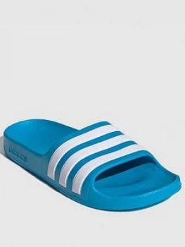 Image of adidas Childrens Adilette Aqua Sliders - Blue, Size 10