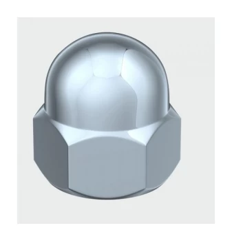 Image of ND10Z Hex Dome Nut DIN 1587 BZP M10 Box of 100 - Timco