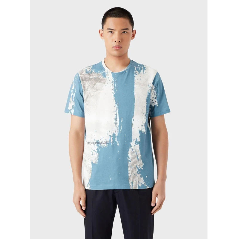 Image of Emporio Armani T-Shirt Blue-White male XS