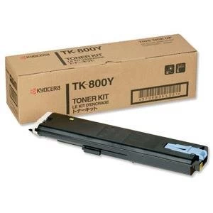 Image of Kyocera TK800Y Yellow Laser Toner Ink Cartridge