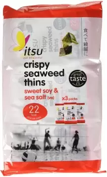 Image of Itsu Soy & Sea Salt Crispy Seaweed Thins Multipack - (5gx3) x 6