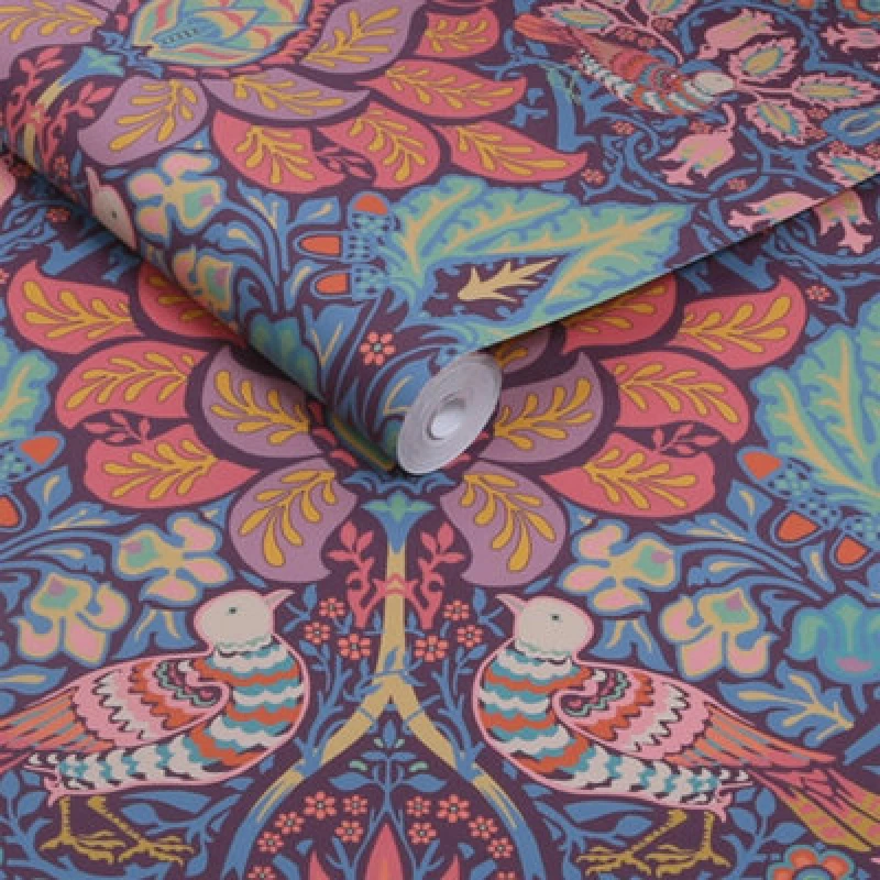 Image of William Morris At Home Dove & Rose Carnival Wallpaper