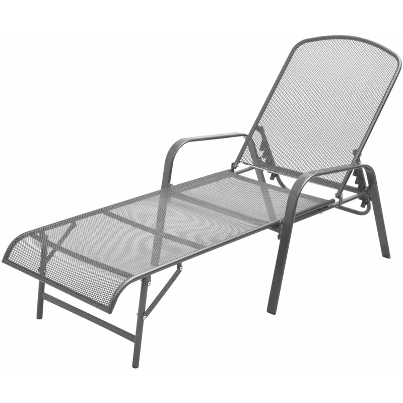 Image of VIDAXL Sun Lounger Steel Anthracite Vidaxl 42725fr