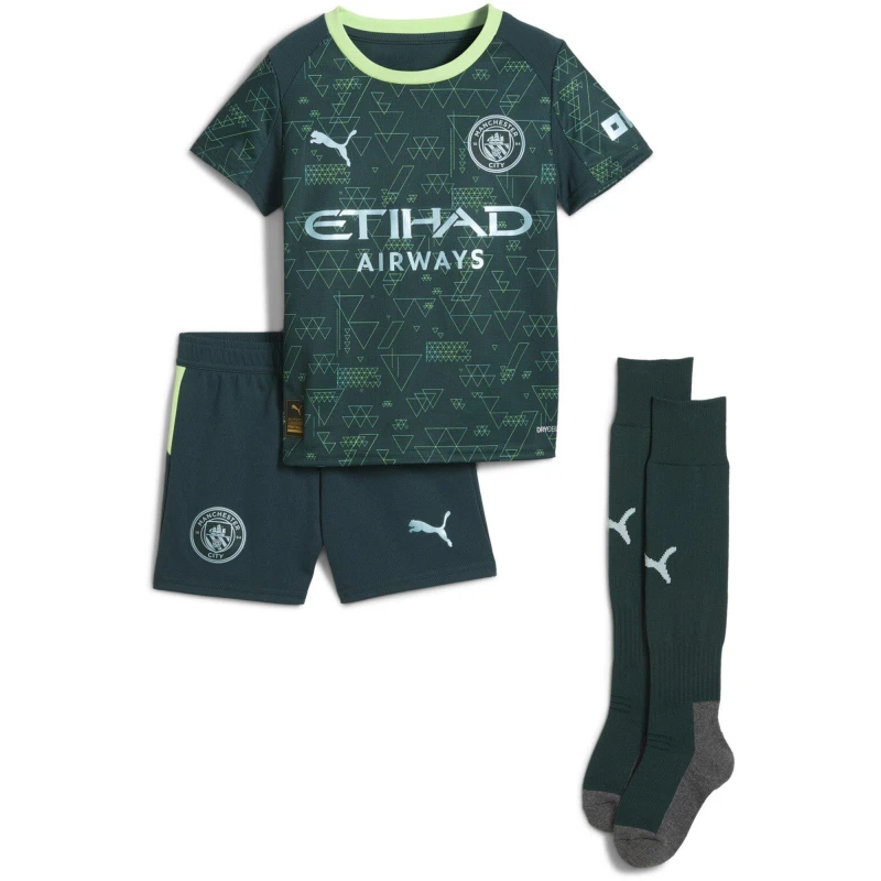 Image of Puma Manchester City Fourth Minikit 25/26 Infants Green male 4-5 Yrs