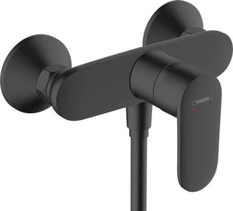 Image of Hansgrohe Vernis Blend Thermostatic Exposed Mixer Shower Valve Matt Black Modern - Hansgrohe 71640670