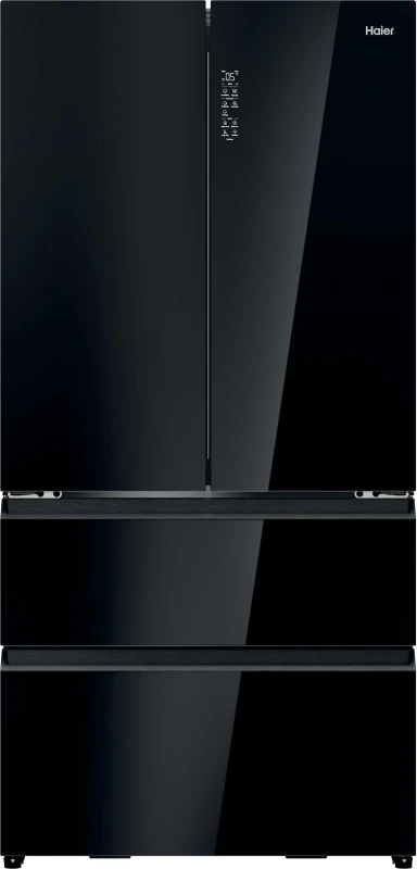 Image of Haier FD 90 Series 7 HFR79F19DFGB Non-Plumbed Total No Frost Multi-door American Fridge Freezer - Black Glass - D Rated