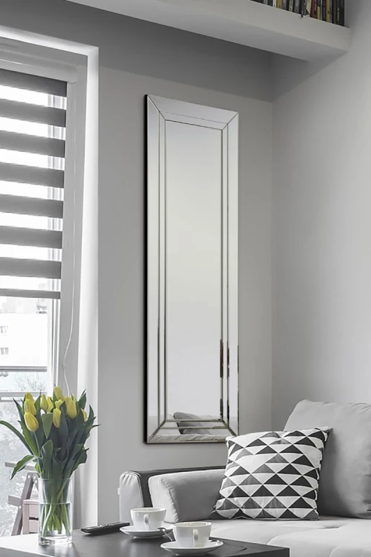 Image of Mirroroutlet Cranbury All Glass Dress Mirror 120 X 40 Cm