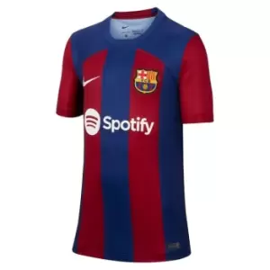 Image of Nike Barcelona Home Shirt 2023 2024 Juniors - Blue