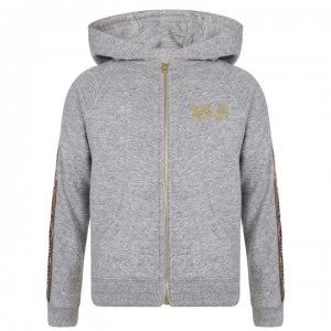 Image of Marc Jacobs Children Girls Sequin Tape Zip Hoodie - Gris C Acier