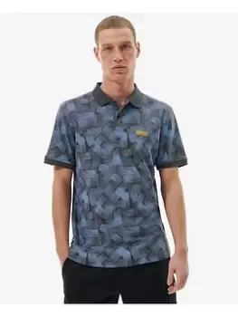 Image of Barbour International Jasper Printed Polo Shirt - Dark Grey Size M Men