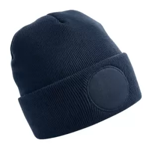 Image of Beechfield Circular Patch Beanie (One Size) (French Navy)