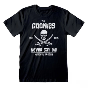Image of Goonies - Never Say Die Unisex Medium T-Shirt - Black