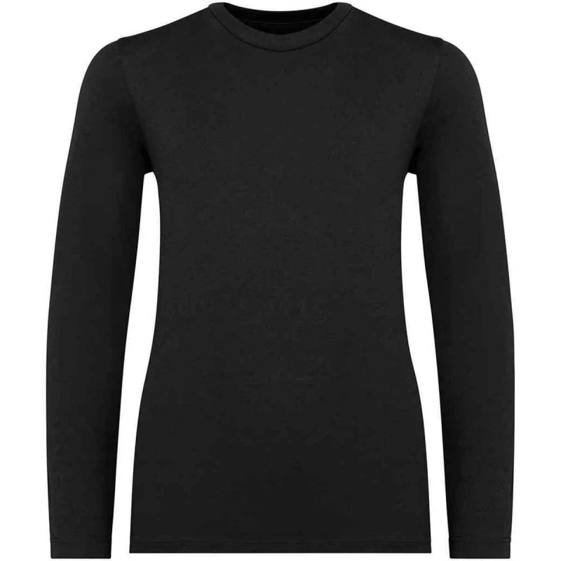 Image of Native Spirit Cotton Long-Sleeved T-Shirt in Black Size: 4-6 Years Black Unisex 4-6 Years
