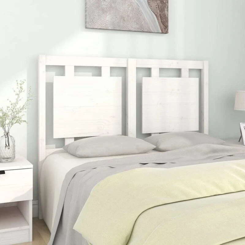 Image of VIDAXL Bed Headboard White 125.5x4x100cm Solid Pine Wood Vidaxl 8720286949740
