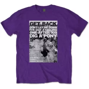 Image of The Beatles - Rooftop Shot Unisex XX-Large T-Shirt - Purple