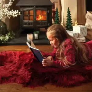 Image of Origins Genuine Sheepskin Rug Berry Double 175 x 70cm