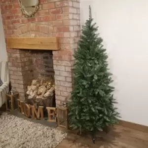 Image of Premier 6ft Slim Festive California Green Christmas Tree PVC Hinged