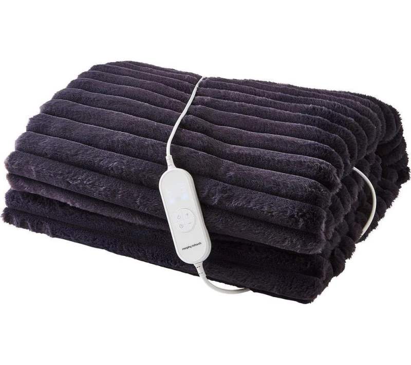 Image of Morphy Richards EverCosy Fleece Heated Throw - Navy, 200 x 180cm 5056765401908
