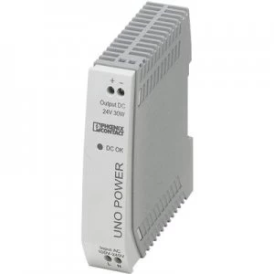 Image of Phoenix Contact UNO-PS/1AC/24DC/30W Rail mounted PSU (DIN) 24 V DC 1.25 A 30 W 1 x