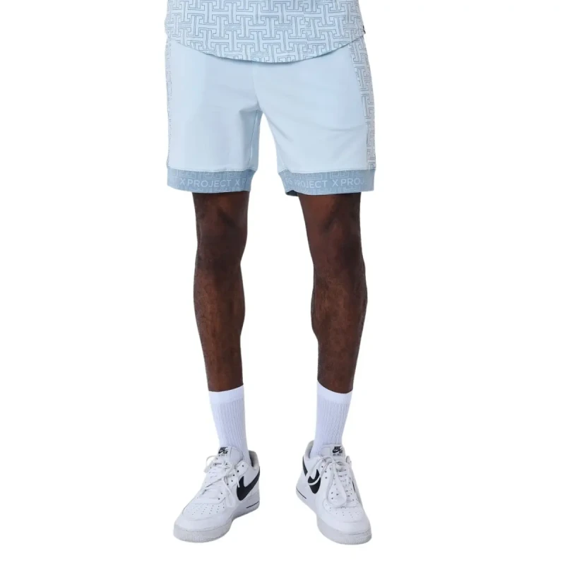 Image of Project X Paris Printed shorts Project X Paris Labyrinthe Bleu Male S
