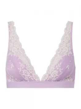 Image of Wacoal Embrace lace soft cup non wired bra Lavender