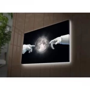 Image of NASA-004 Multicolor Decorative LED Lighted Canvas Painting