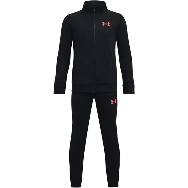 Image of Under Armour Armour Knit Track Suit Junior Boys Poly Tracksuits 7-8 Years (S) Black 63810541175