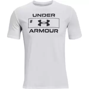 Image of Under Armour Number Script T Shirt Mens - White