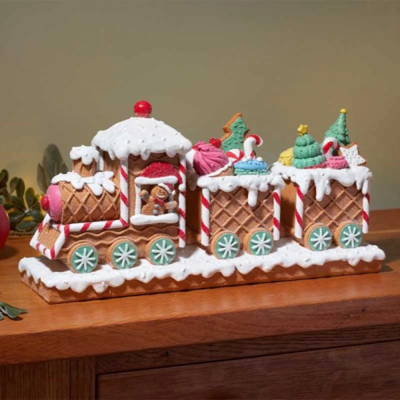 Image of 31cm All Aboard Candy Express Christmas Train Decoration