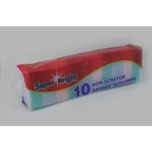Image of Non Scratch Sponge Scourers Pack 10 - SU09B-1 - Superbright