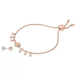 Image of Ladies Michael Kors Rose Gold Plated Bracelet & Earring Gift Set