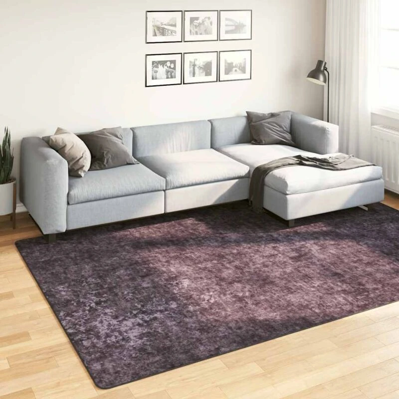 Image of VIDAXL Rug Washable 190x300cm Anthracite Anti Slip Vidaxl 8720286653906