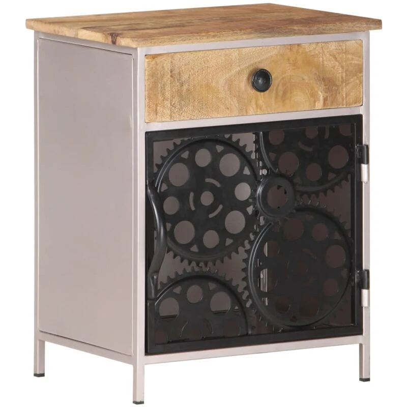 Image of VIDAXL Bedside Cabinet 40x30x50cm Rough Mango Wood Vidaxl 8720286082447