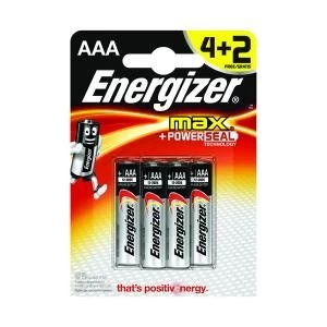 Image of Energizer MAX E92 AAA Batteries Pack of 6 E300142400