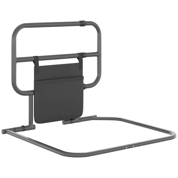 Image of HOMCOM Safety Bed Rail for Elderly Adults Folding Bed Assist Rail Black