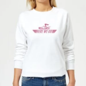 Image of Nintendo Mario Kart Here We Go Peach Womens Sweatshirt - White - M