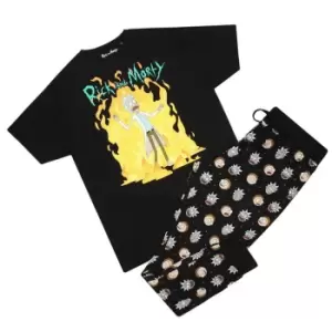 Image of Rick and Morty & Morty Pyjama Set - Black