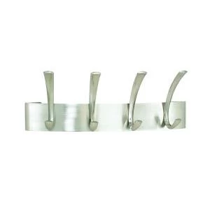 Image of Safco Curve 4-Hook Coat Rack Silver 4205SL