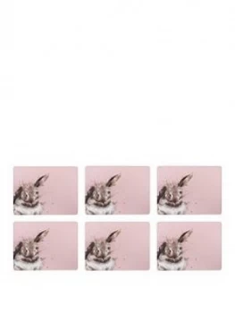 Image of Royal Worcester Wrendale Pink Rabbit Placemats
